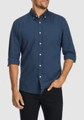XAVI CART #4432 Navy&nbsp;Sniders Classic Casual Long Sleeve Shirt