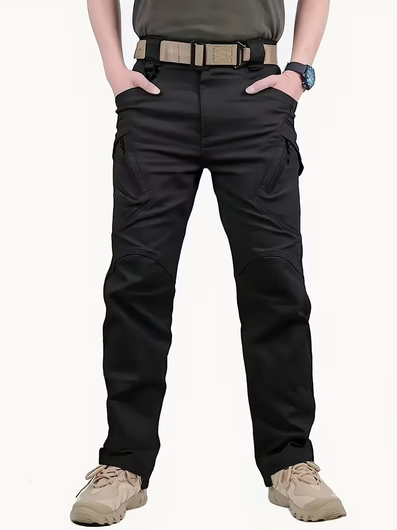 XAVI CART #4446 Men's Tactical Cargo Pants, Multi-Pocket, Solid Color, Durable, Suitable for Construction Workers, Outdoor Hiking,