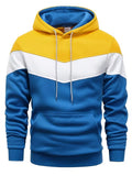 XAVI CART #4440 Color Block Print Hoodie, Cool Hoodies For Men,